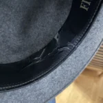 Thumbnail for Chapeau Fedora 100% Laine Parkhurst – Gris avec Plumes – Taille S (Petit)