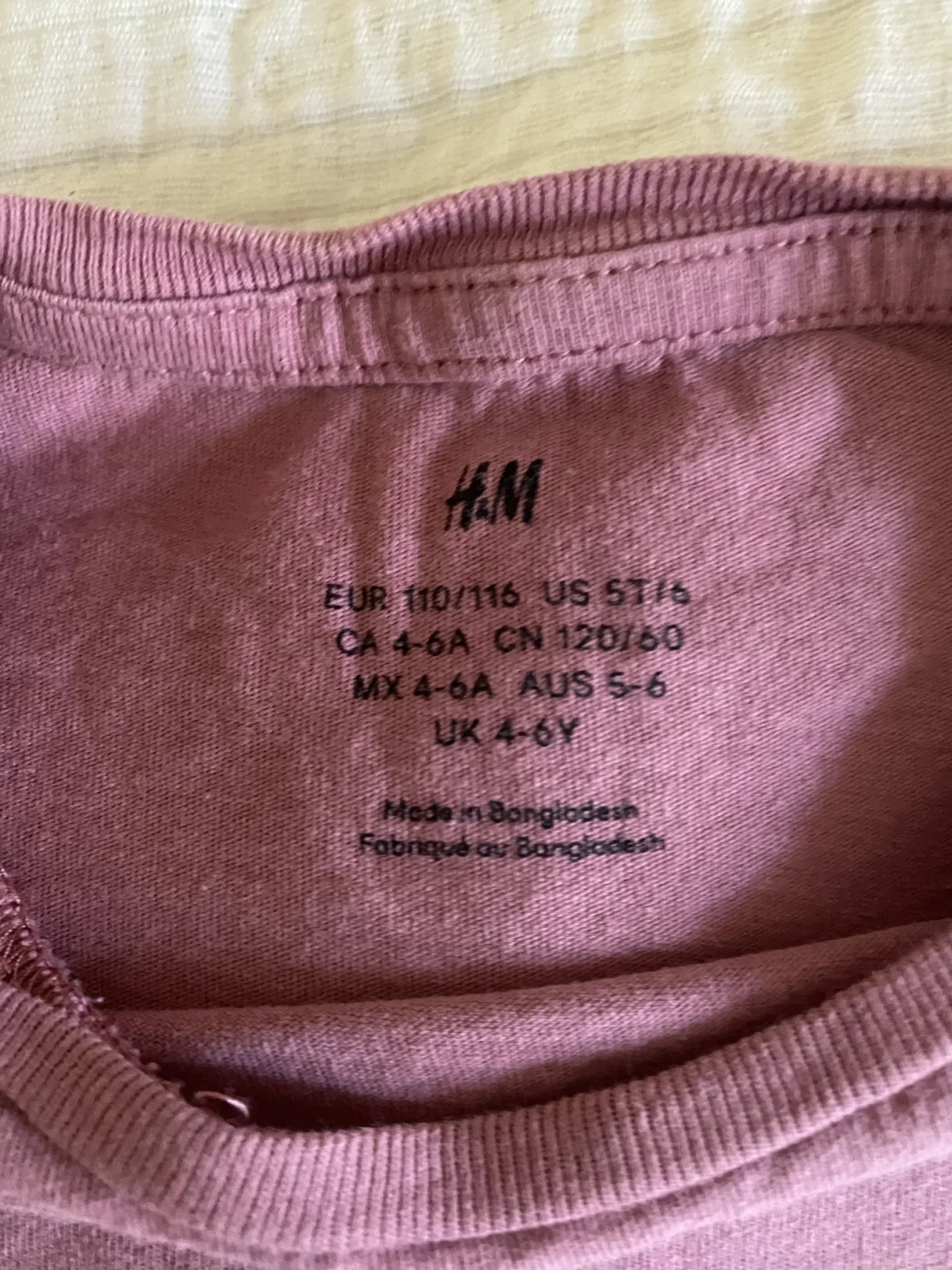 Image for H&M pink jumper, ages 4–6
