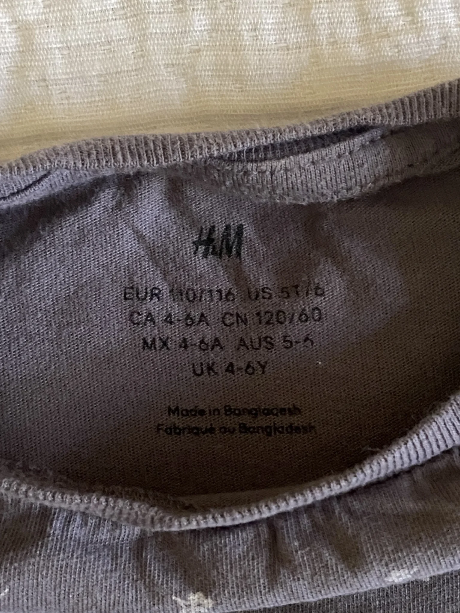 Image for Grey floral print jumper, ages 4–6, H&M