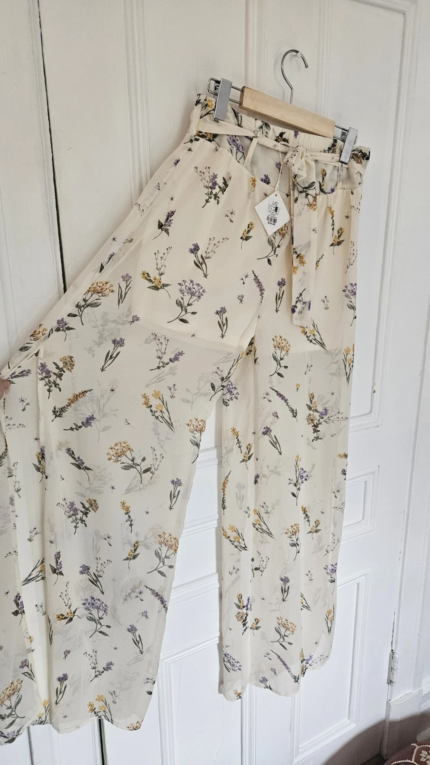 Pantalon été évasé jambe large style boho Urban planet seconde main