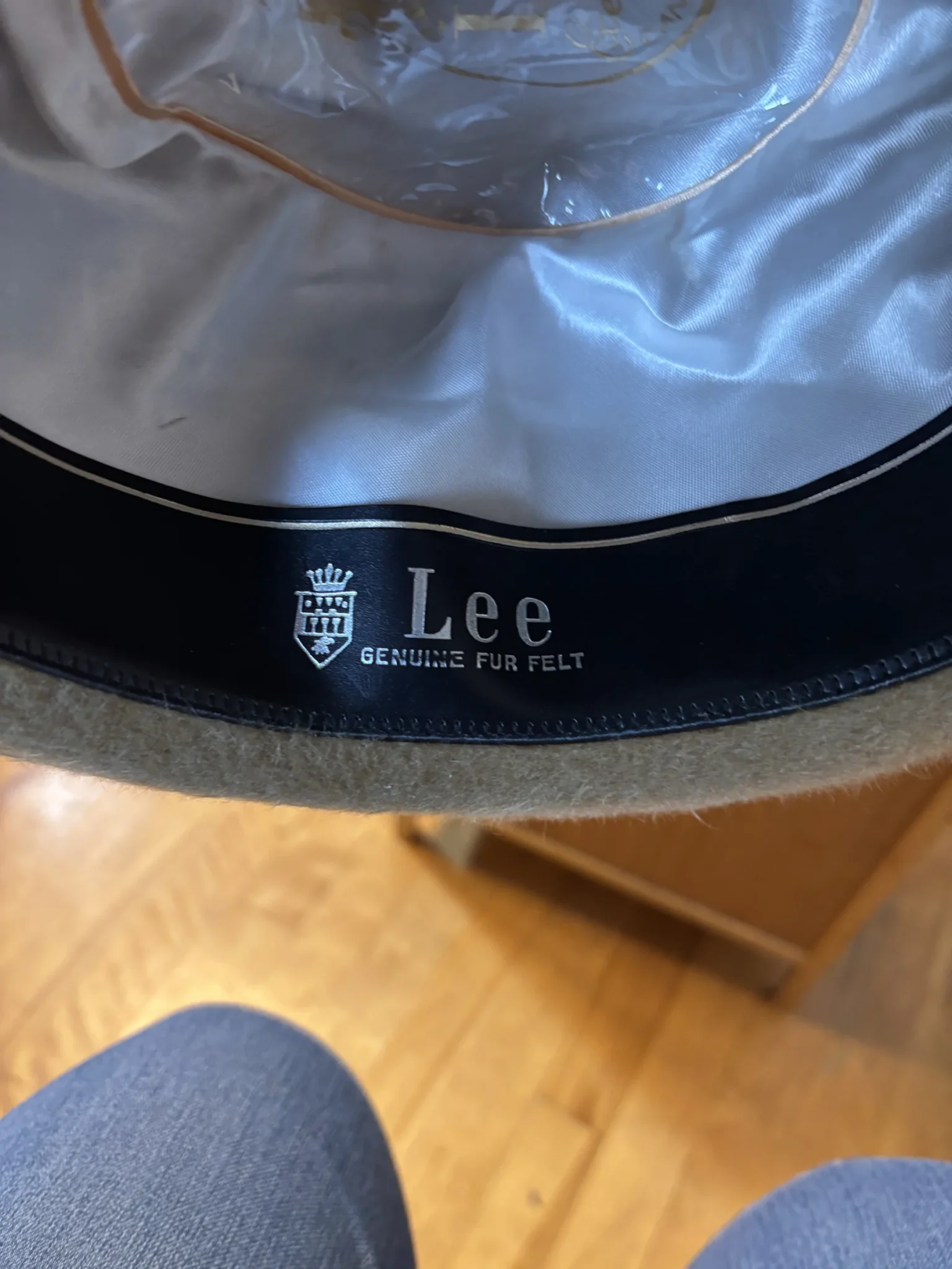 Image for Vintage Lee Executive Canadian Beaver Fur Felt Hat Size 7 1/8 - De Launière Montréal