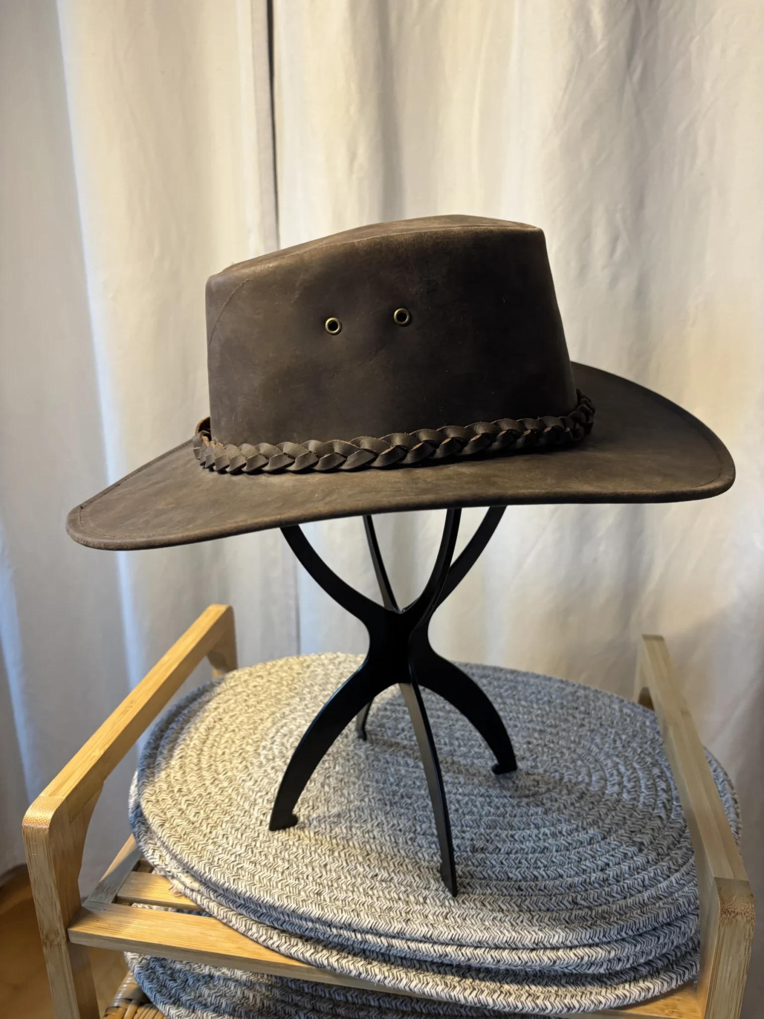 Image for Chapeau Outback Australien en cuir marron - 57 cm