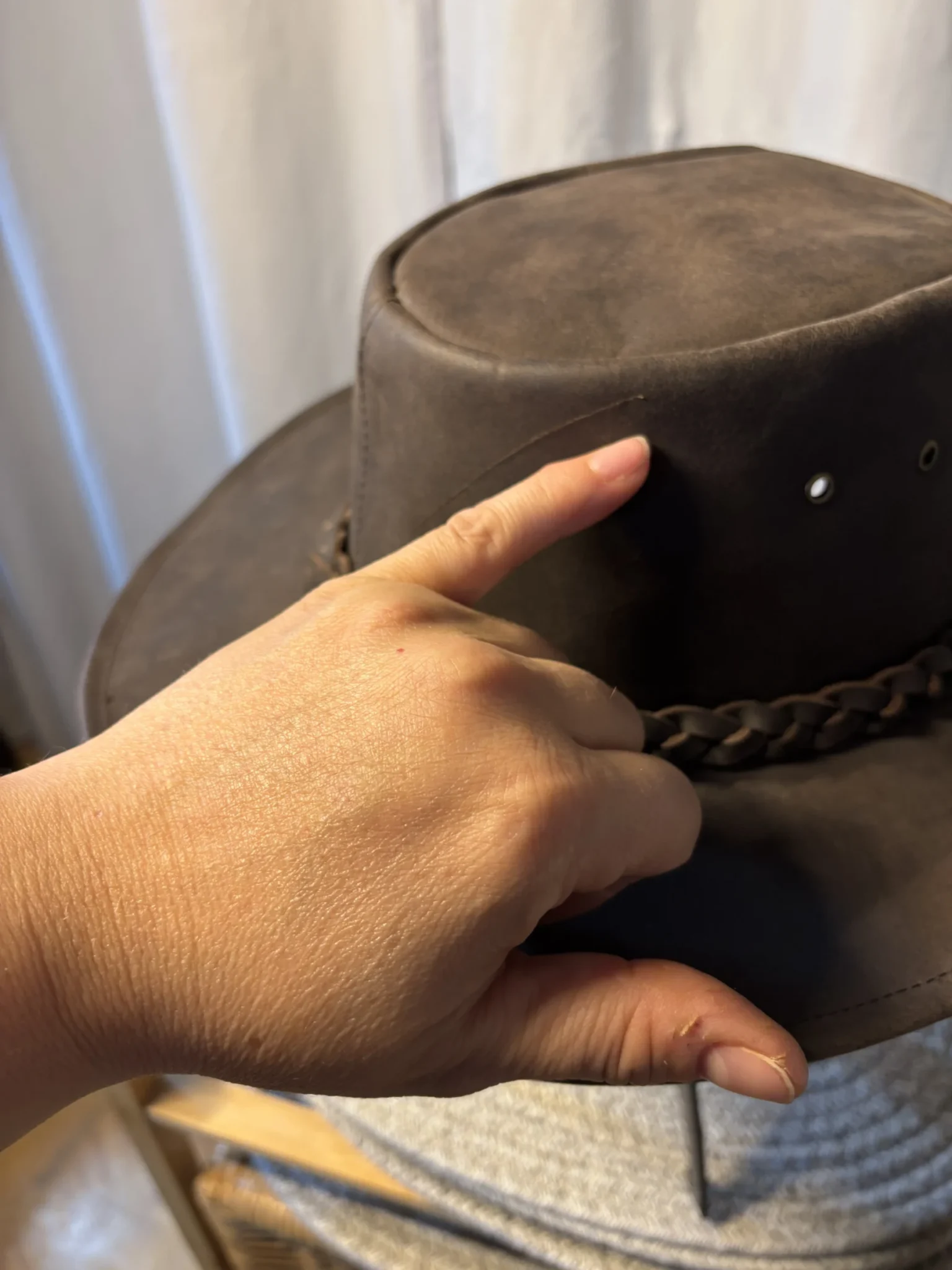 Image for Chapeau Outback Australien en cuir marron - 57 cm