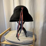 Thumbnail for Chapeau Cloche Vintage en Feutre de Laine Noir - Marque Américaine Bollman (Taille 22" / M)