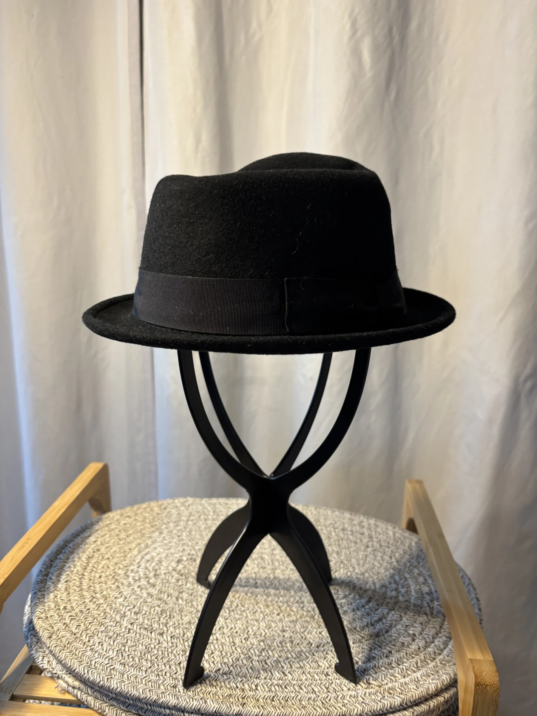 Chapeau Fedora Noir en Laine « Le 31 » (Simons) - Fabriqué en Italie - Taille M/ 57 *Autre seconde main
