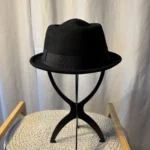 Thumbnail for Chapeau Fedora Noir en Laine « Le 31 » (Simons) - Fabriqué en Italie - Taille M/ 57