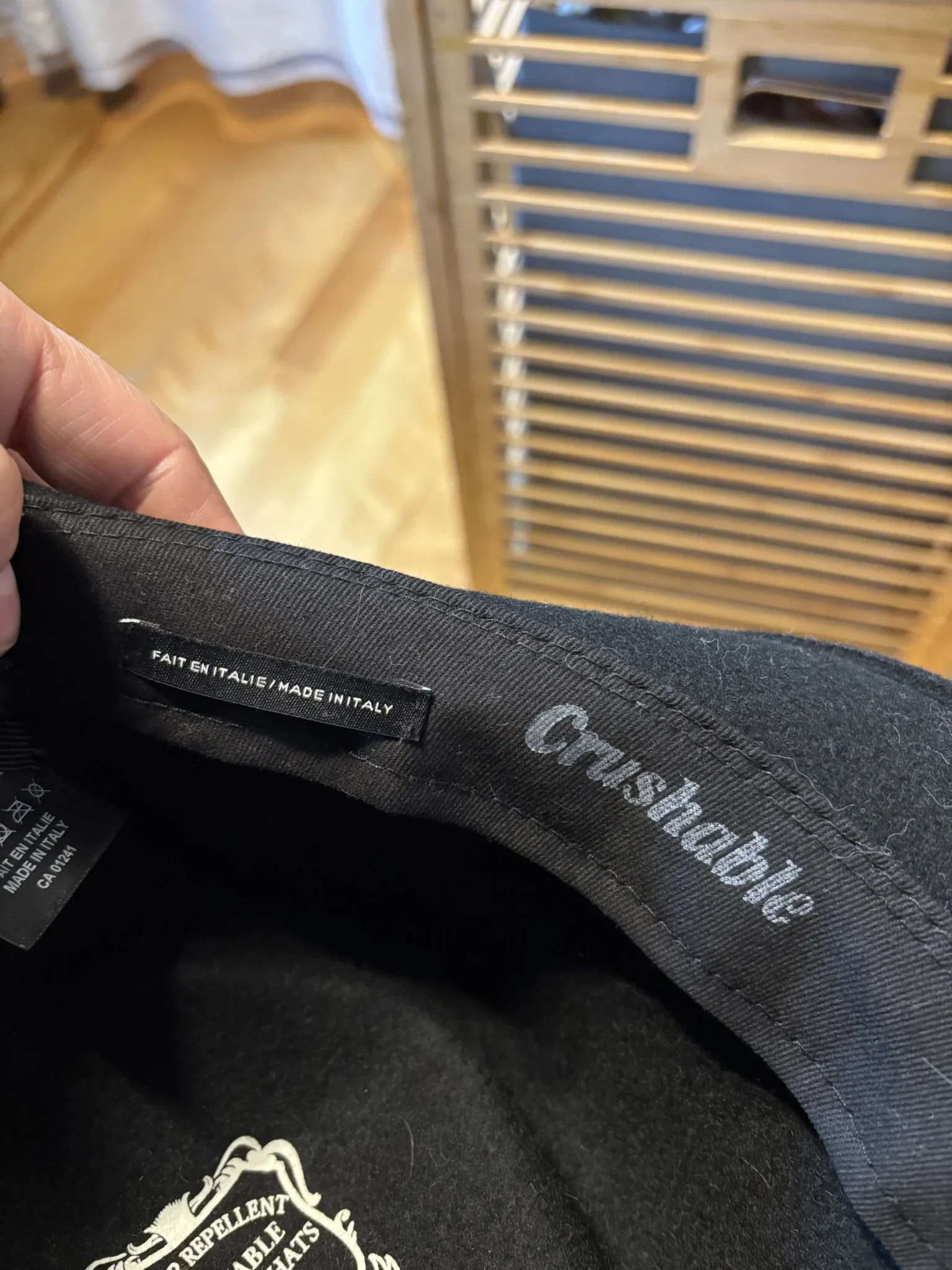 Image for Chapeau Fedora Noir en Laine « Le 31 » (Simons) - Fabriqué en Italie - Taille M/ 57