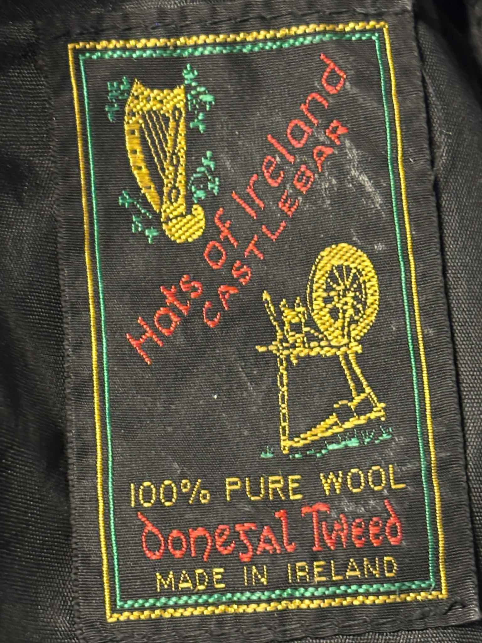 Image for Authentique Chapeau de Marche Irlandais en Tweed Donegal Vintage - Taille M (100% Laine)