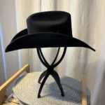 Thumbnail for Chapeau de Cowboy Western Noir - Fabriqué au Mexique - Taille S (SM)