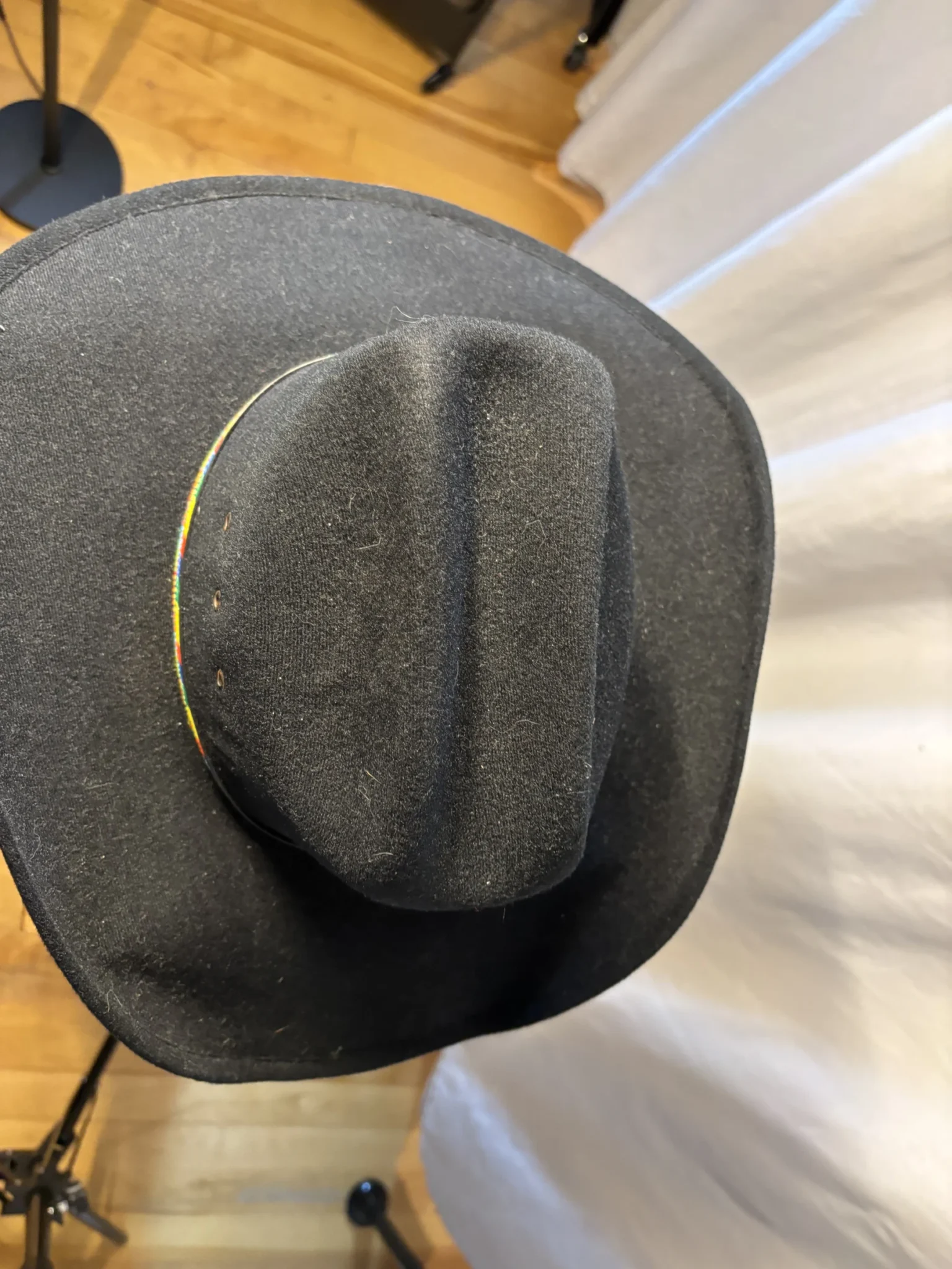 Image for Chapeau de Cowboy Western Noir - Fabriqué au Mexique - Taille S (SM)