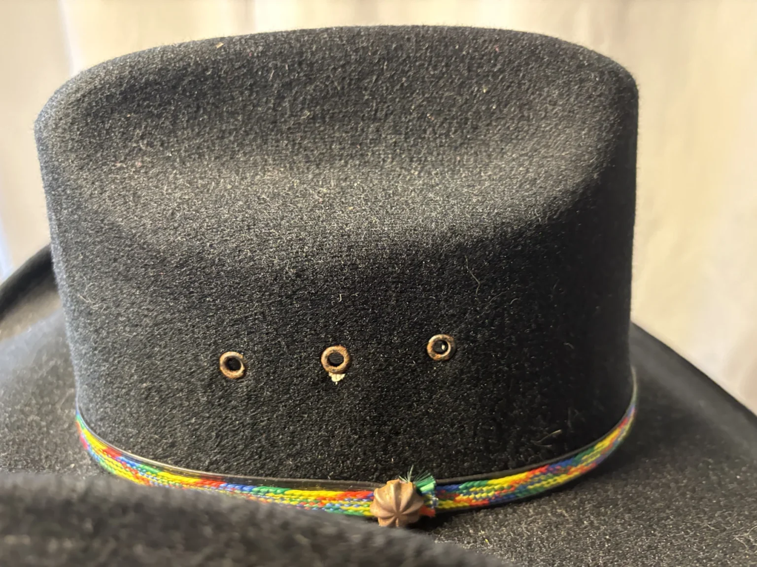 Image for Chapeau de Cowboy Western Noir - Fabriqué au Mexique - Taille S (SM)