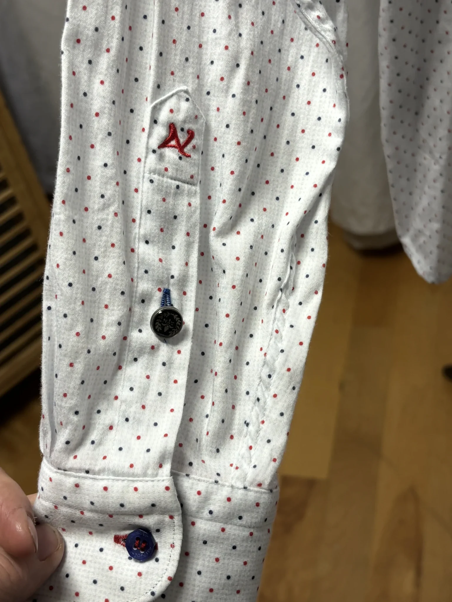 Image for Chemise habillée premium Au Noir - Blanche à micro-pois - Taille 5 / xl