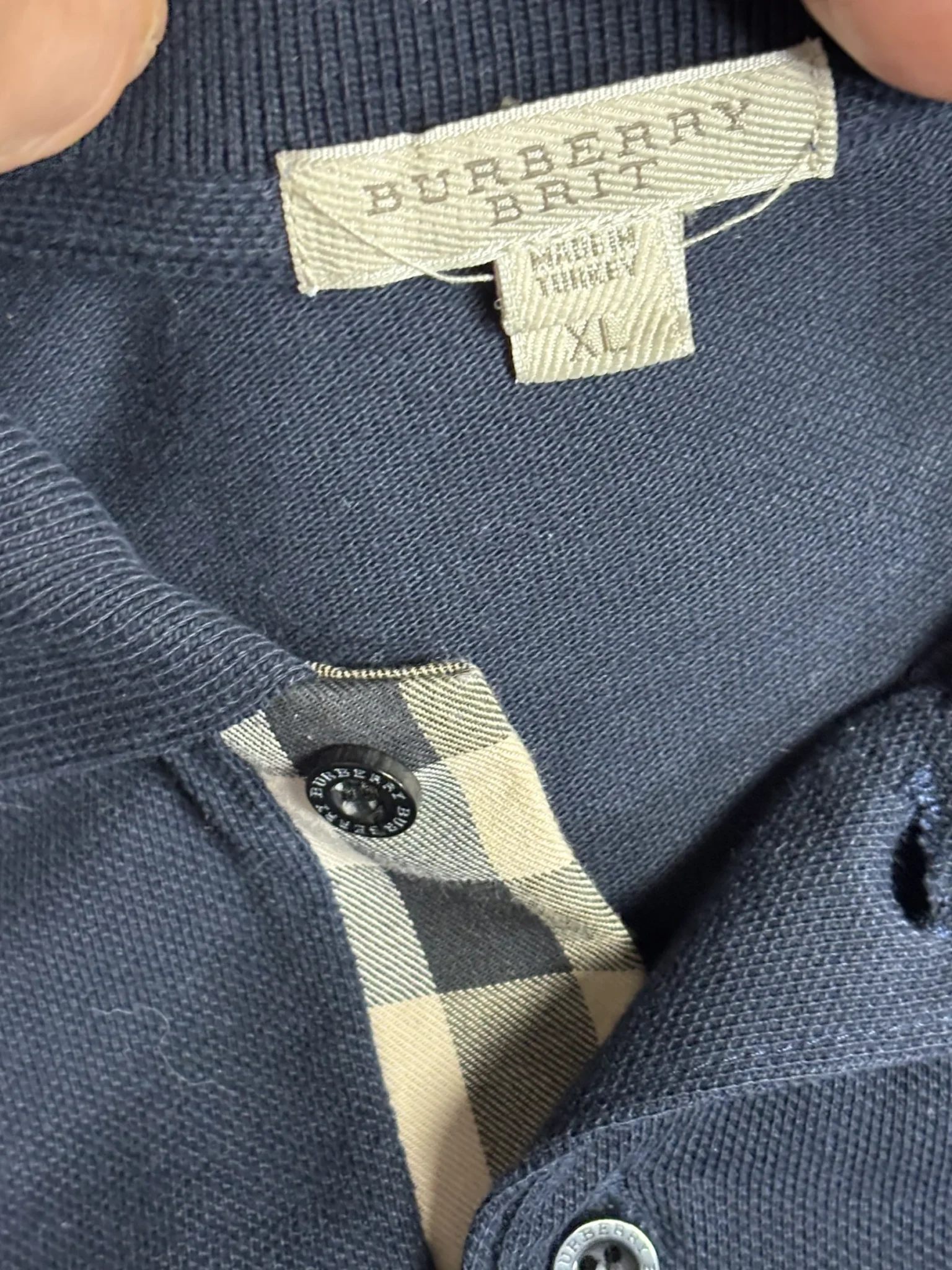 Image for Polo Burberry Brit Authentique - Bleu Marine - Taille XL - Excellent état