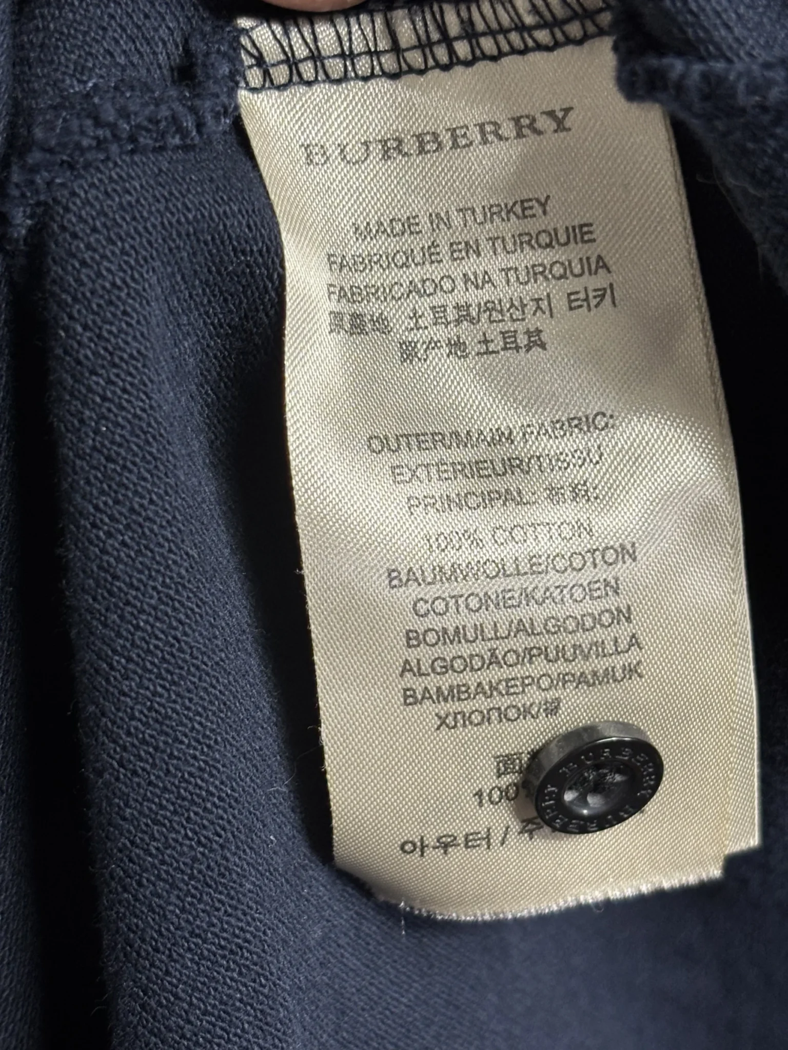 Image for Polo Burberry Brit Authentique - Bleu Marine - Taille XL - Excellent état