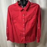 Featured thumbnail for Chemisier rouge Tommy Hilfiger - Manches ajustables - Taille XL