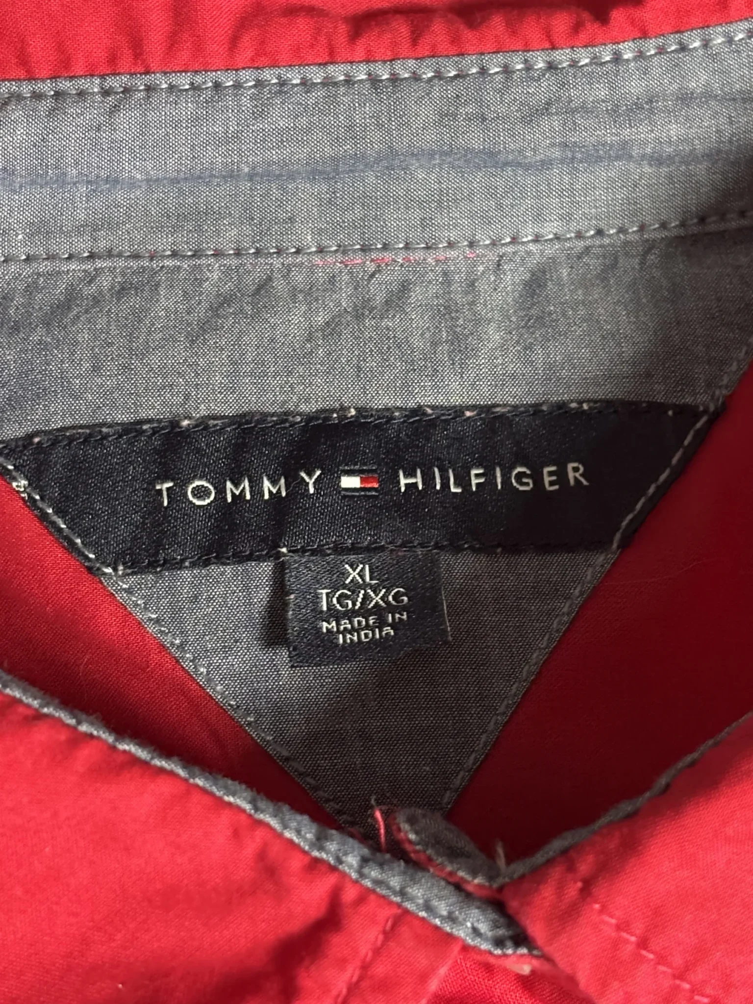 Image for Chemisier rouge Tommy Hilfiger - Manches ajustables - Taille XL