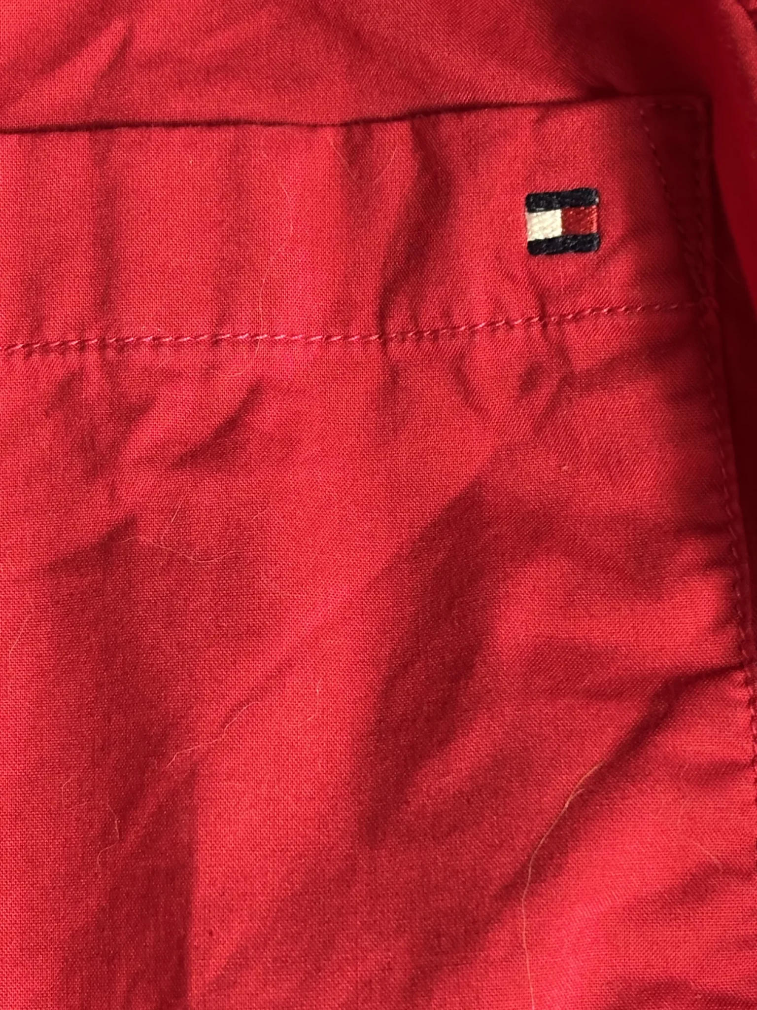 Image for Chemisier rouge Tommy Hilfiger - Manches ajustables - Taille XL