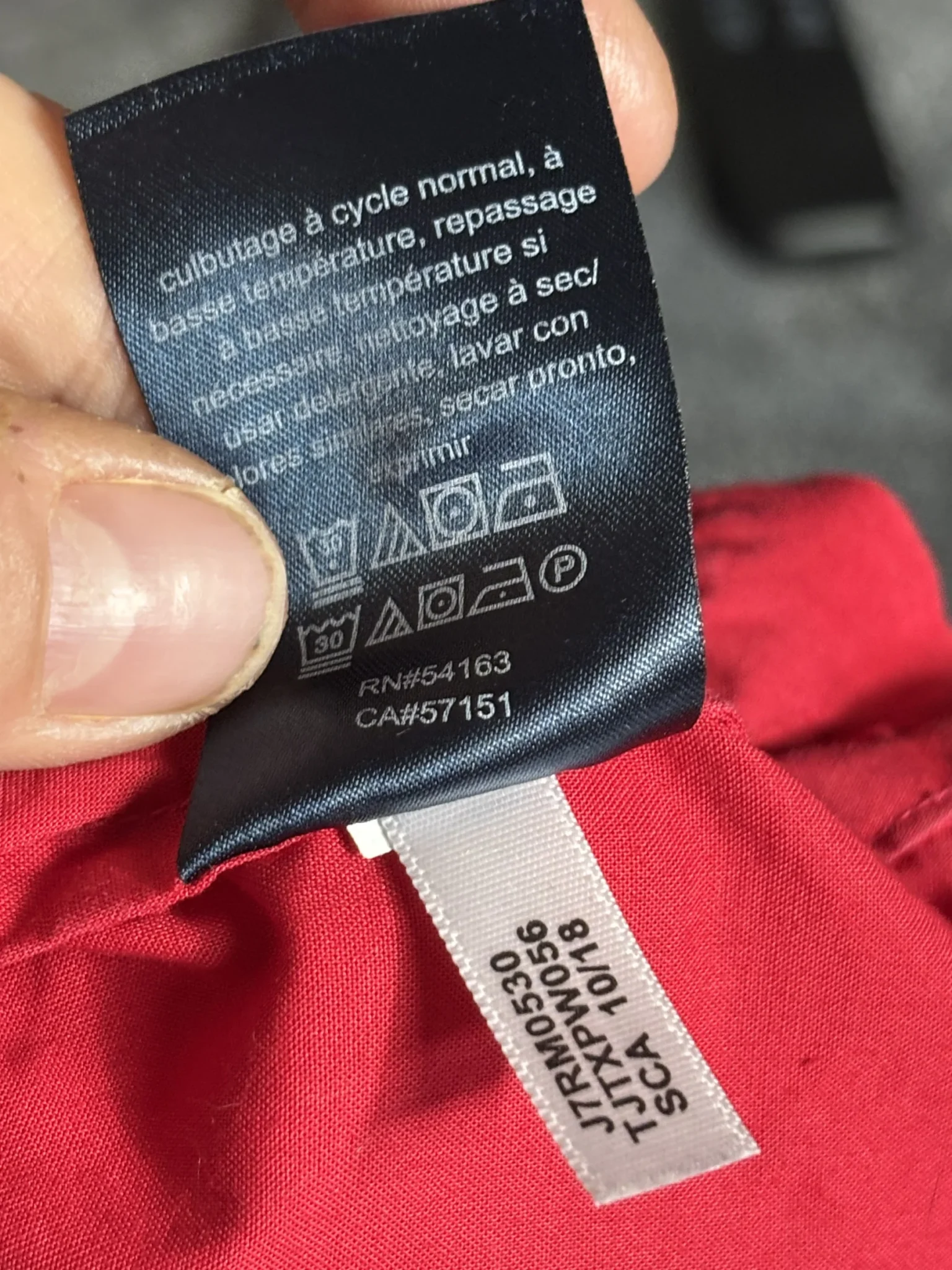 Image for Chemisier rouge Tommy Hilfiger - Manches ajustables - Taille XL