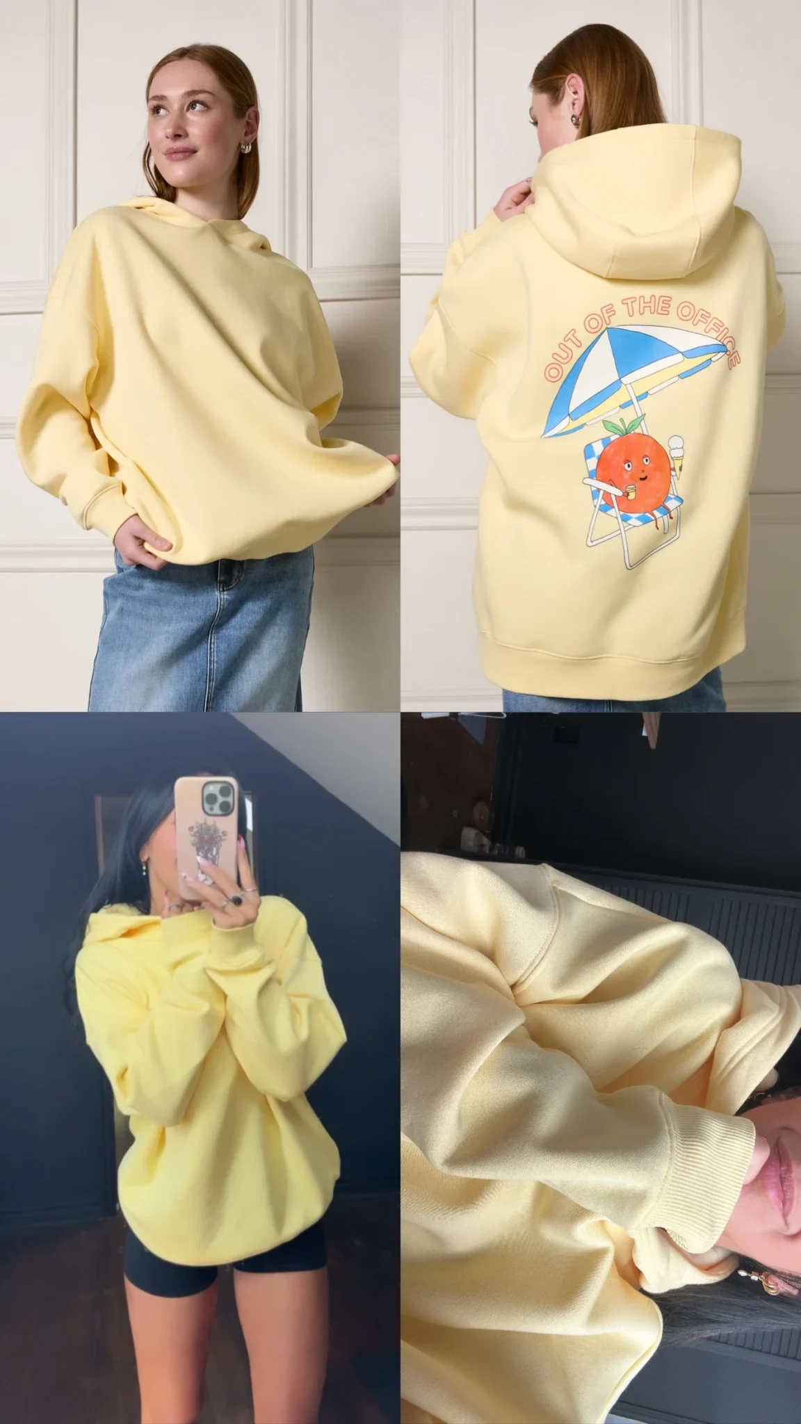 Image for Hoodie WOMANCE jaune - out of office