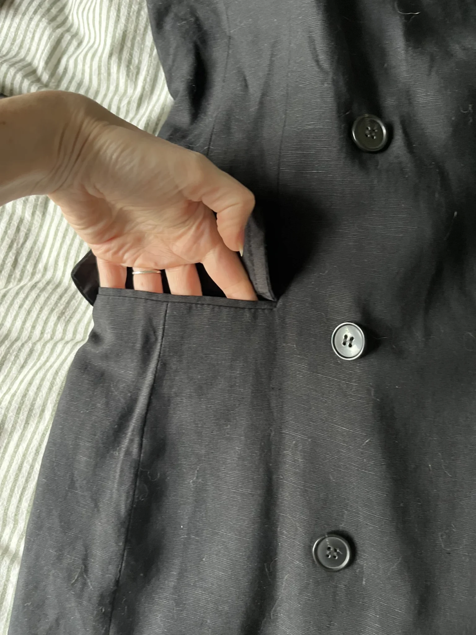 Image for Robe trench sans manches avec lin