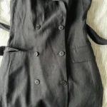 Thumbnail for Robe trench sans manches avec lin