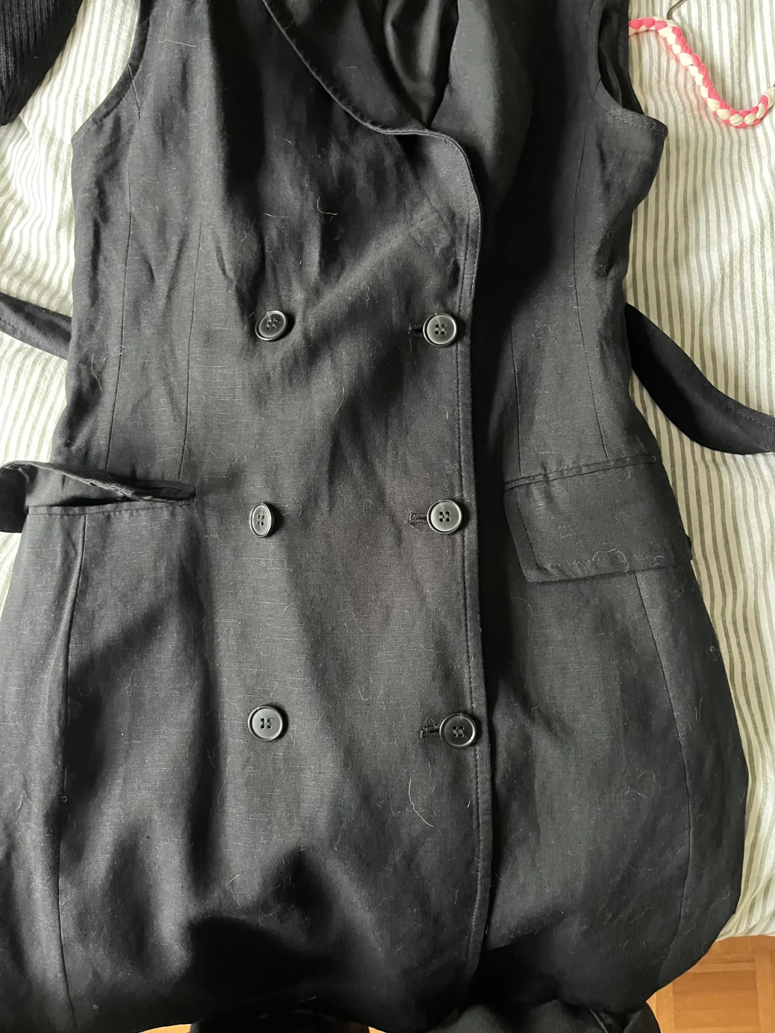 Image for Robe trench sans manches avec lin