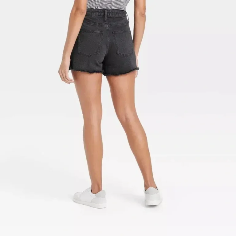 Image for Short en jean noir délavé
