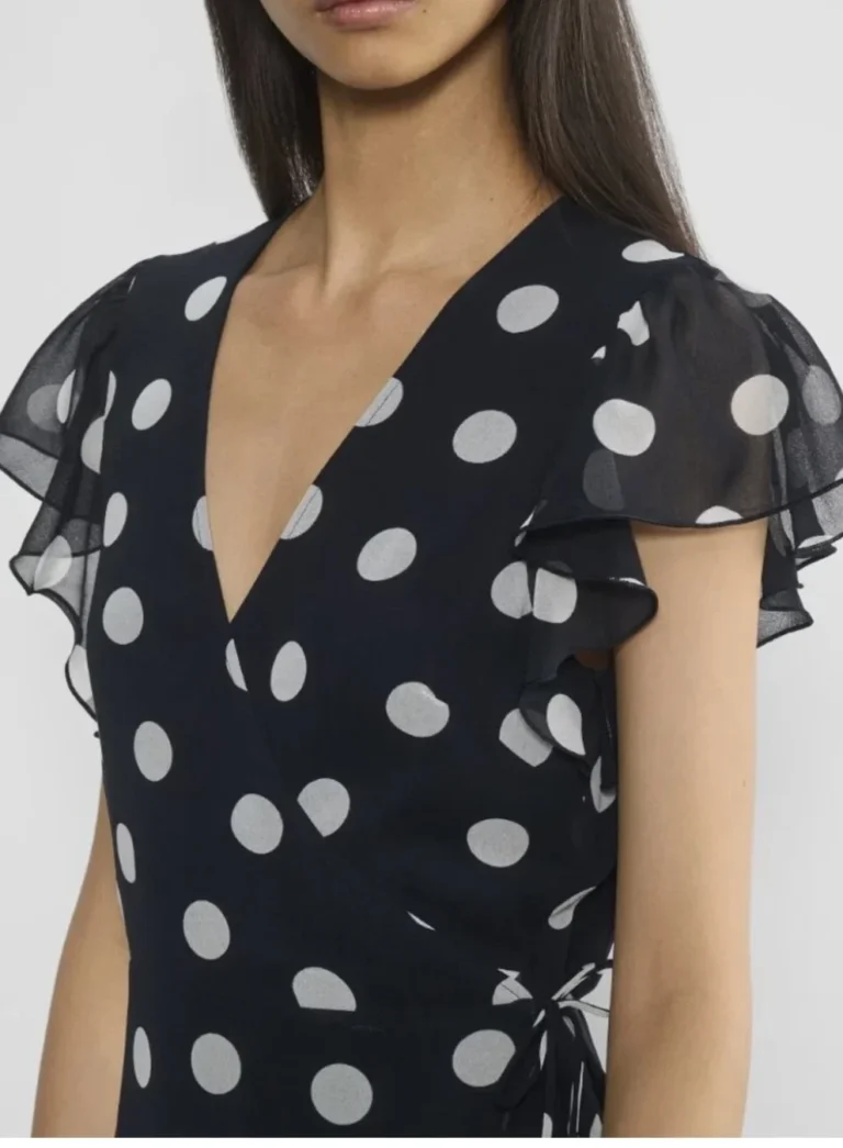 Image for ♥️Robe marine à pois blanc WILFRED