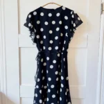 Thumbnail for ♥️Robe marine à pois blanc WILFRED