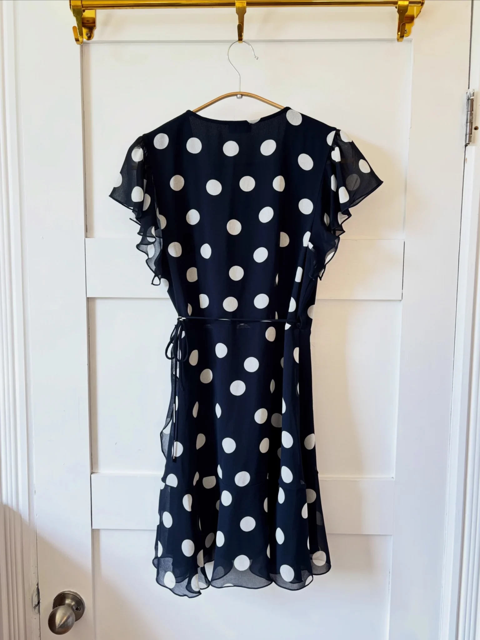 Image for ♥️Robe marine à pois blanc WILFRED