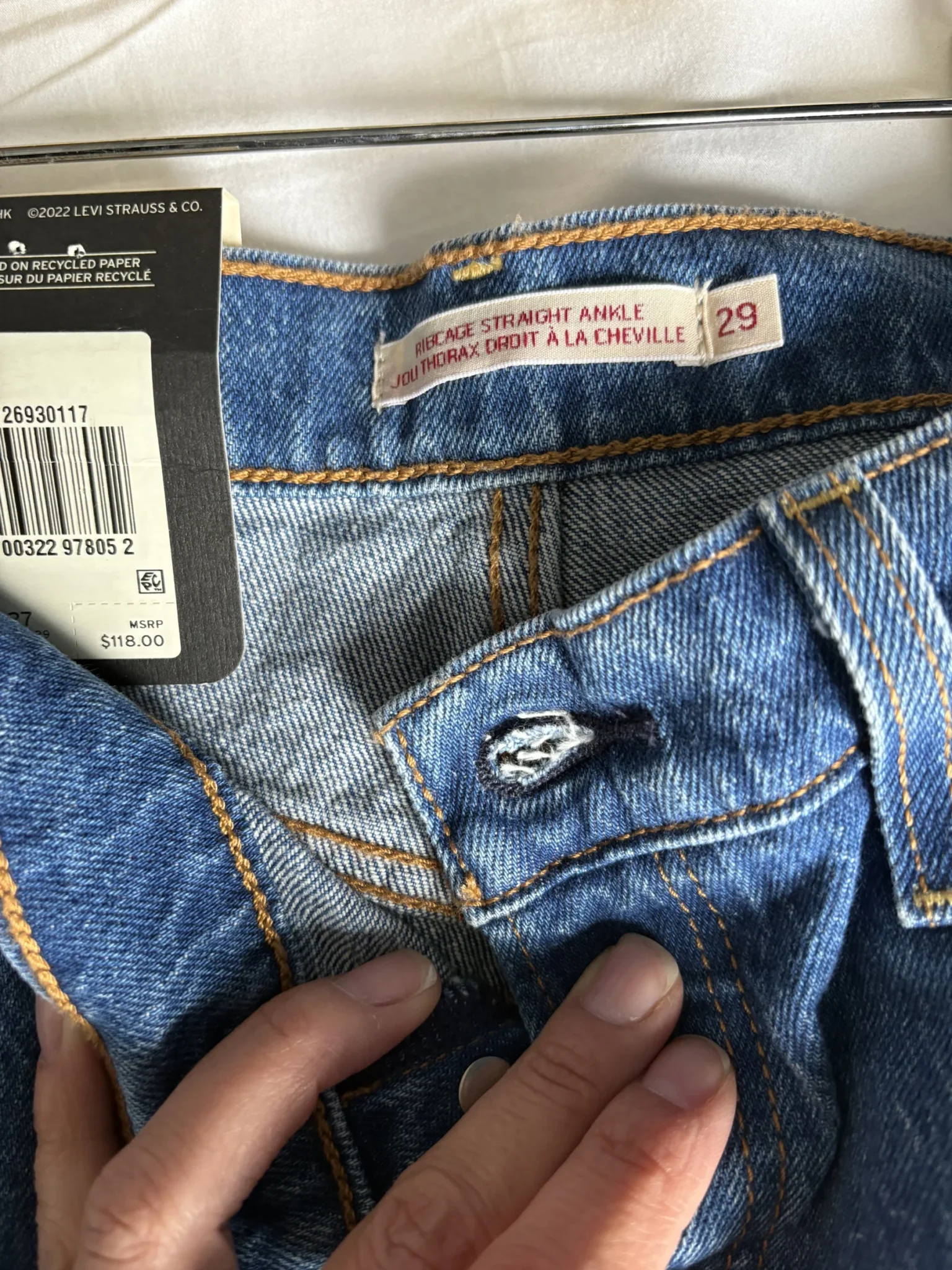 Image for Jeans Ribcage straight taille 29