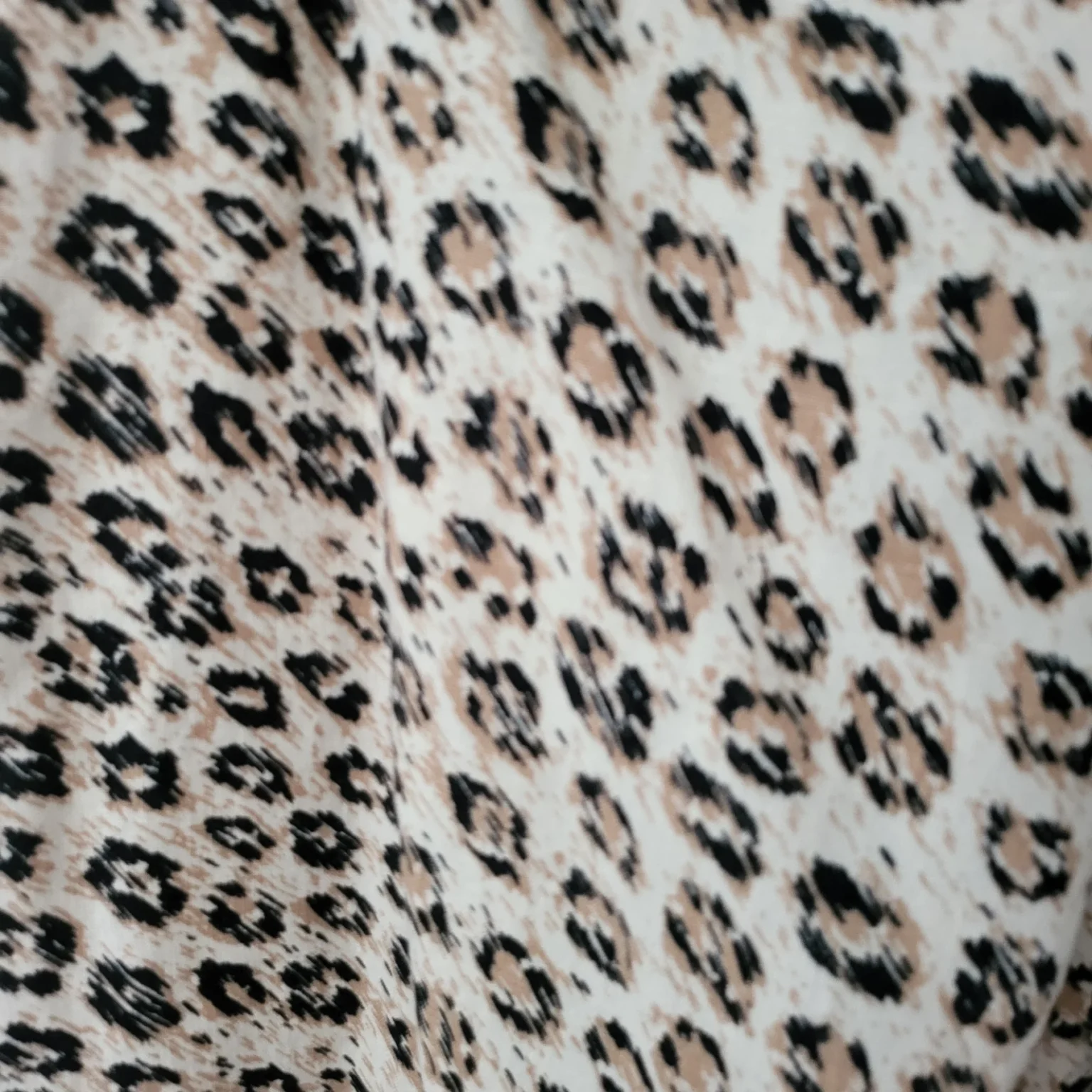 Image for Jupe porte-feuille en lin léopard