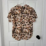 Thumbnail for Chemise léopard Ève Lavoie en mélange de lin