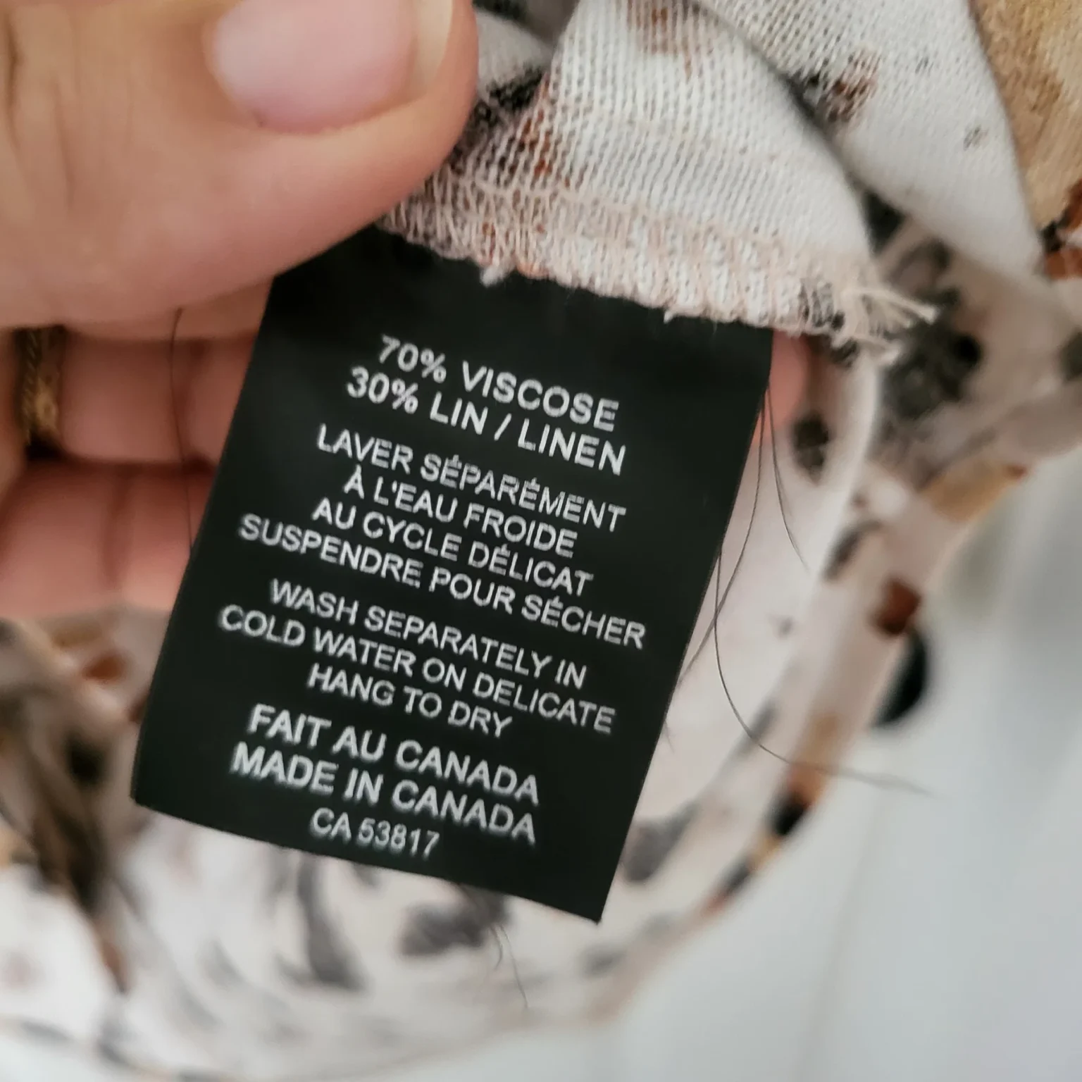 Image for Chemise léopard Ève Lavoie en mélange de lin
