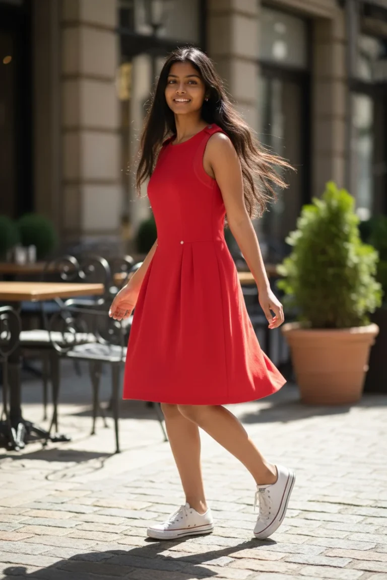 Image for Bright red sleeveless dress by Armani/Exchange