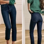 Featured thumbnail for Sézane Jeans Brut Sexy droit intemporel bleu indigo