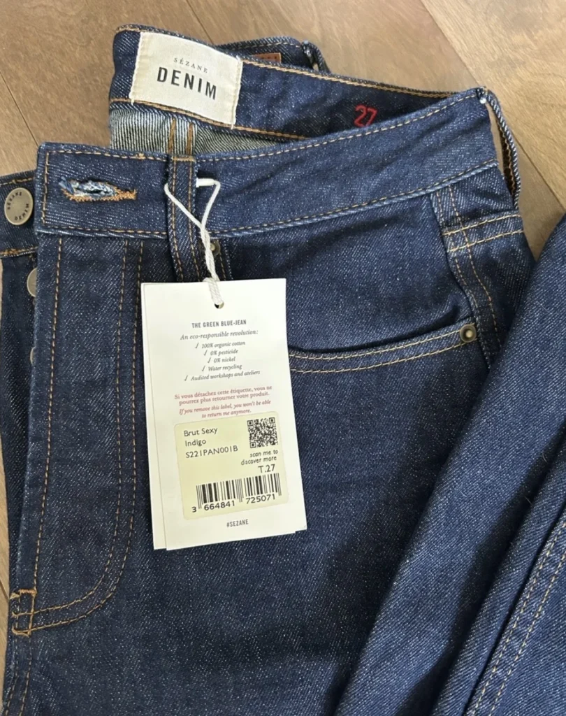 Image for Sézane Jeans Brut Sexy droit intemporel bleu indigo