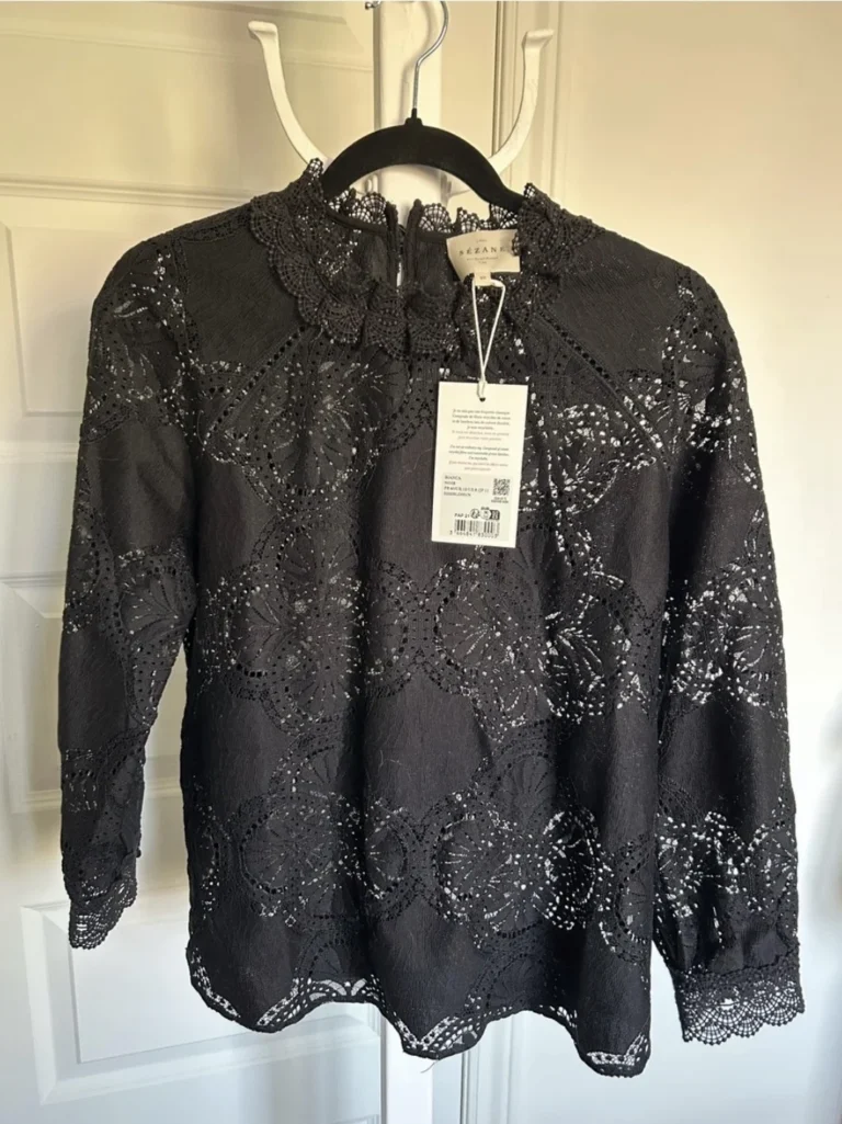 Image for Sézane Bianca blouse noire neuve avec étiquette