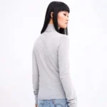 Thumbnail for Chandail Pull Tricot Col Roulé Gris Simons Twik Gray Knit Turtleneck Sweater Top