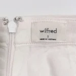 Thumbnail for Jupe Courte Blanche en Lin avec Fente Aritzia Wilfred Patio Linen White Mini Skirt with Slit