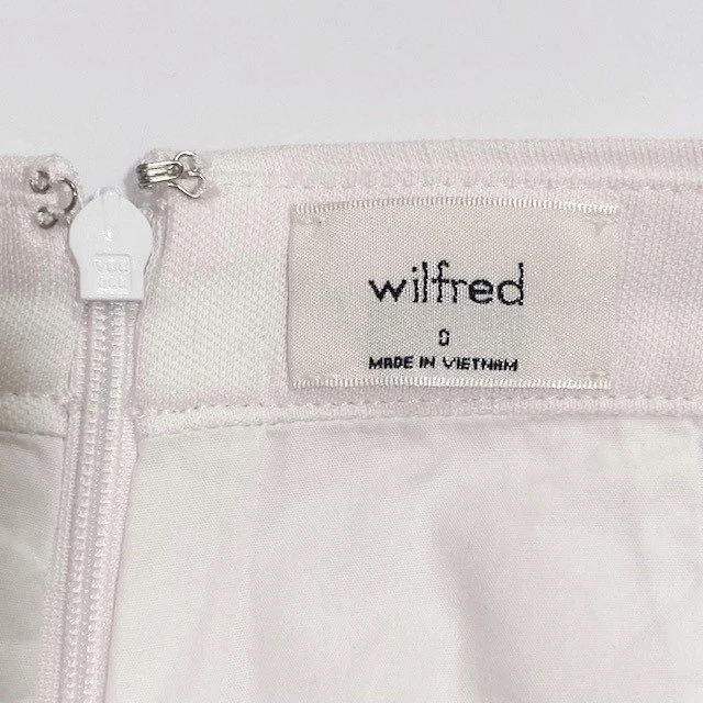 Image for Jupe Courte Blanche en Lin avec Fente Aritzia Wilfred Patio Linen White Mini Skirt with Slit