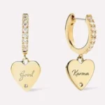 Featured thumbnail for Boucles d'Oreilles Cœur Plaquée Or 14 Carats Ana Luisa 14K Gold Plated Good Karma Heart Earrings