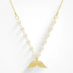 Thumbnail for Collier Pendantif Plaqué Or Ange Perles EVRY JEWELS 14K Gold Plated Angel Pearl Pendant Necklace