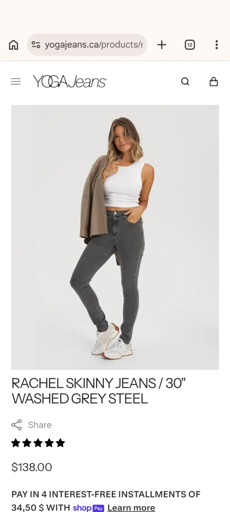 Image for Jeans gris • Coupe Rachel Skinny Classic Rise