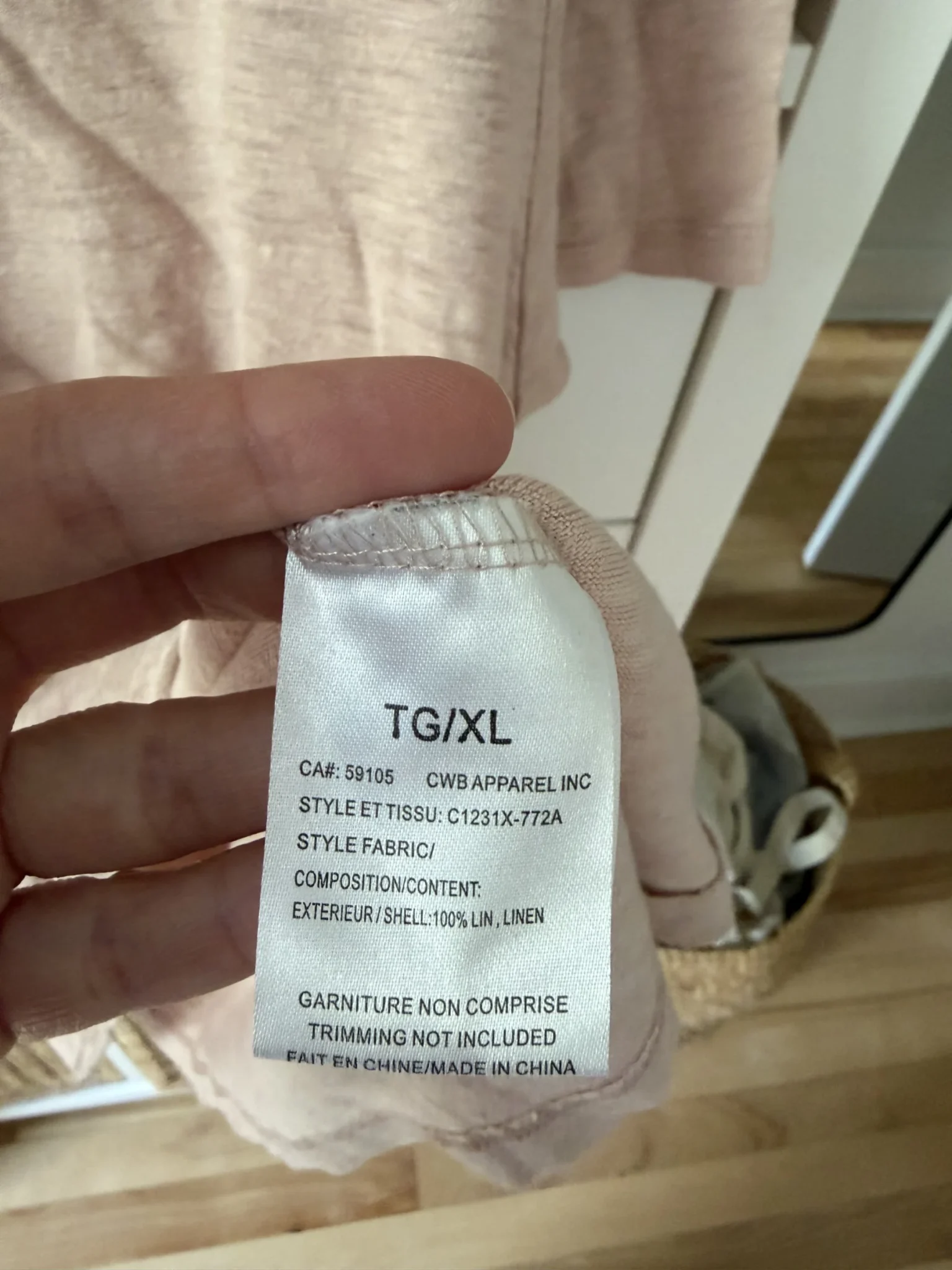 Image for Haut 100% lin
