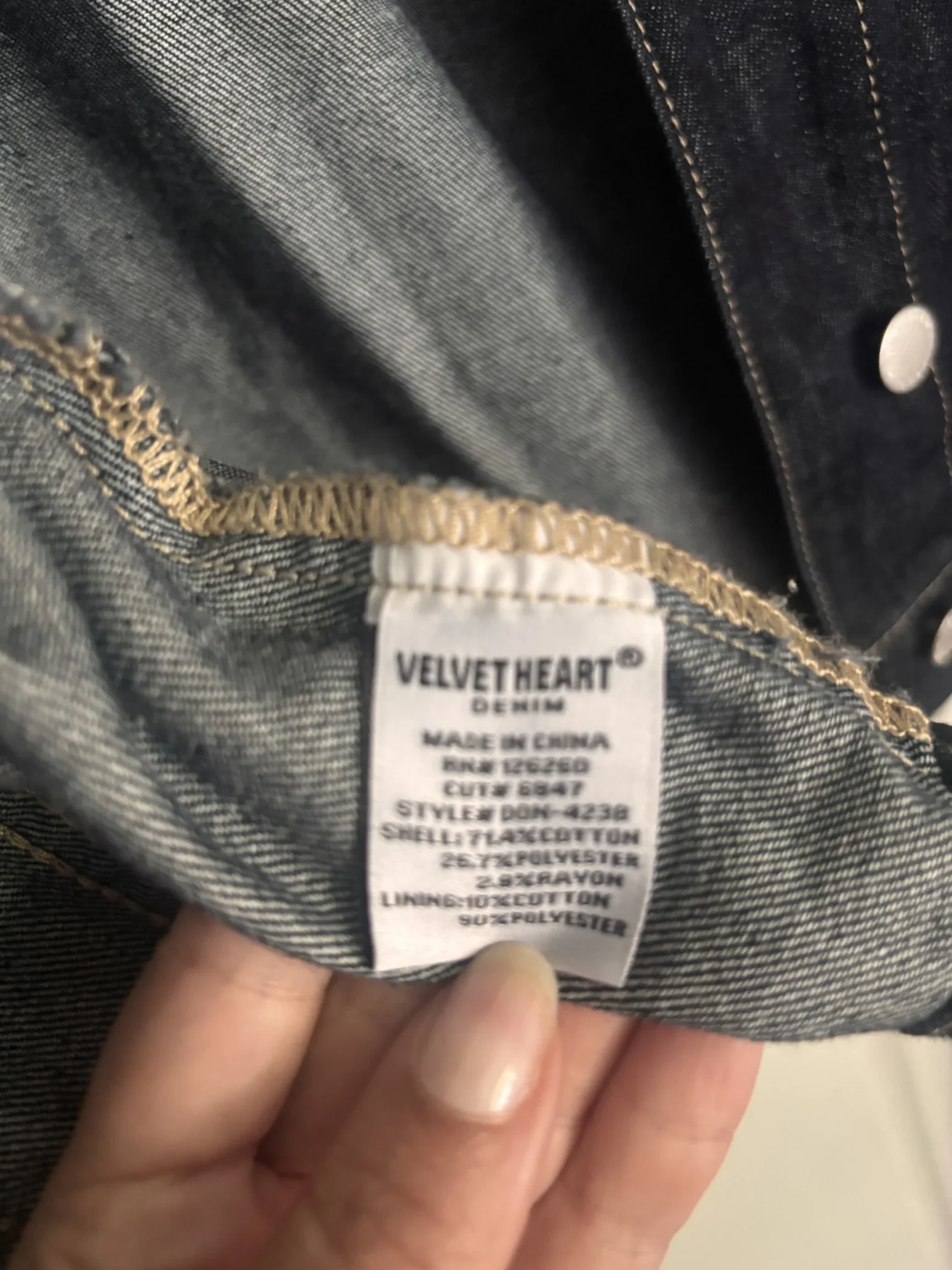 Image for Veste jeans longue foncé