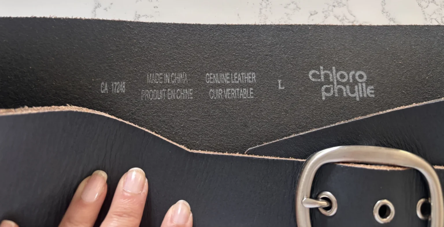 Image for Large ceinture en cuir grise