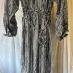 Featured thumbnail for Robe de soirée longue, bleu marin – lamé / VINTAGE