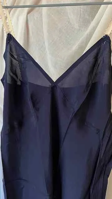 Image for Robe de soirée longue, bleu marin – lamé / VINTAGE
