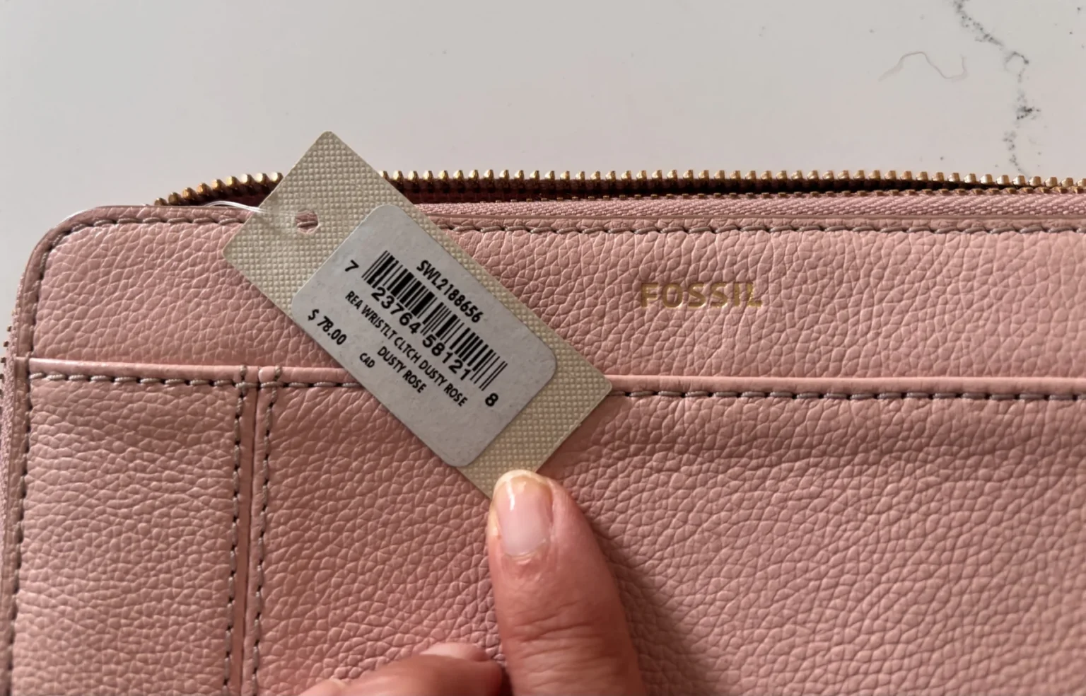 Image for Porte monnaie en  cuir   rose de la marque Fossil